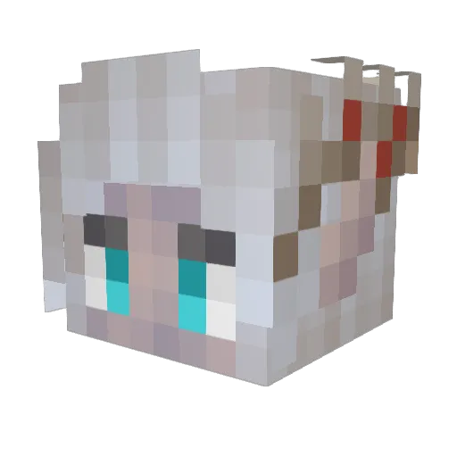 Ledridas Minecraft avatar head, 3D render