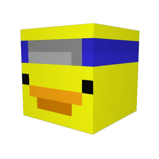 Ledrim Minecraft avatar head, 3D render