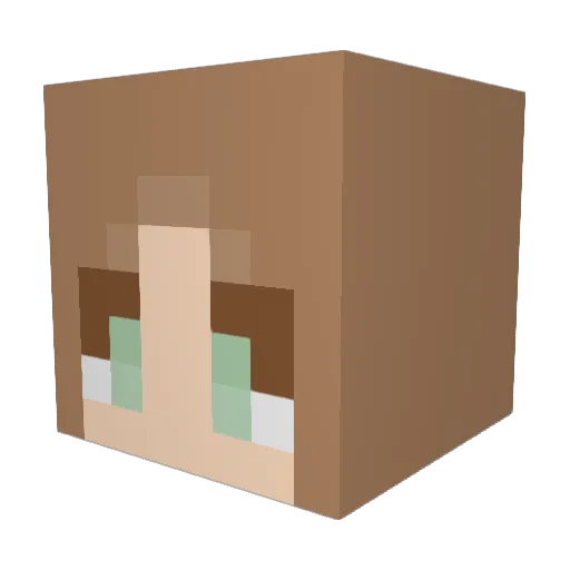 Ledrita Minecraft avatar head, 3D render