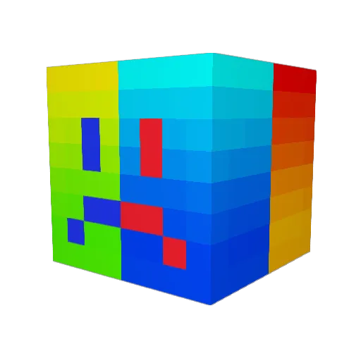 Ledue Minecraft avatar head, 3D render