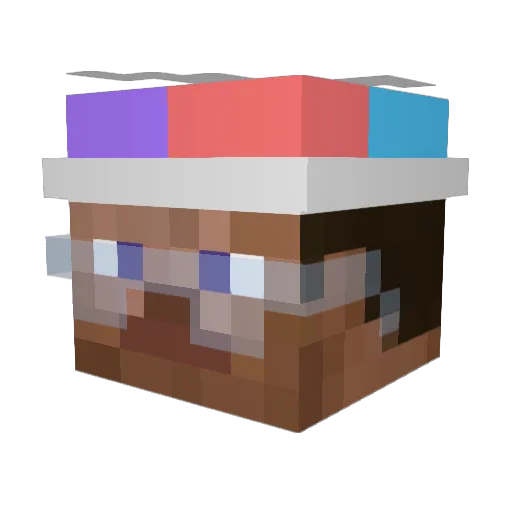 LeeChangMin_08 Minecraft avatar head, 3D render