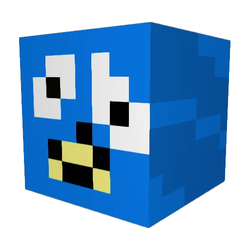LeeDoug Minecraft avatar head, 3D render