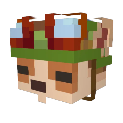 LeeHanGyul Minecraft avatar head, 3D render