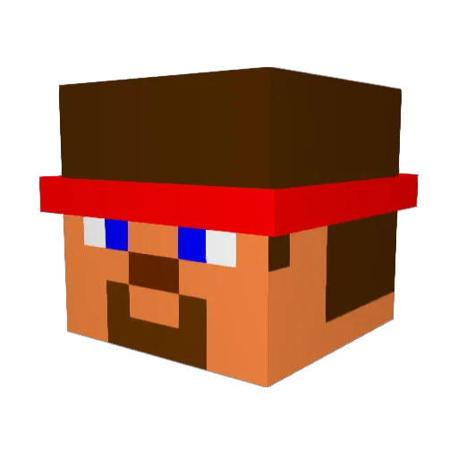 LeeHarvie Minecraft avatar head, 3D render