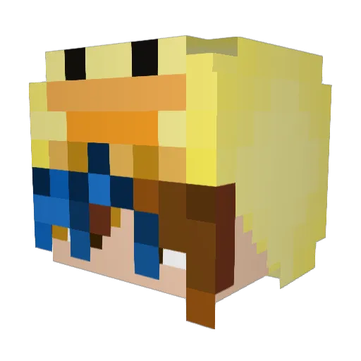 LeeLongHoppin Minecraft avatar head, 3D render