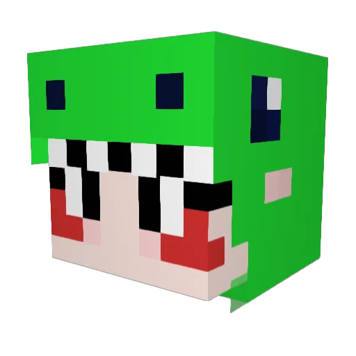 LeeM0o Minecraft avatar head, 3D render