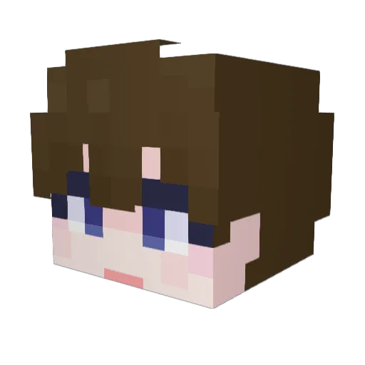 LeeMunDong Minecraft avatar head, 3D render