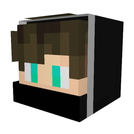 LeePyronReal Minecraft avatar head, 3D render