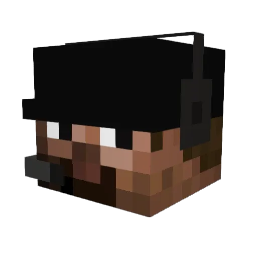LeeReX Minecraft avatar head, 3D render