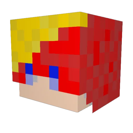 LeeYahan Minecraft avatar head, 3D render