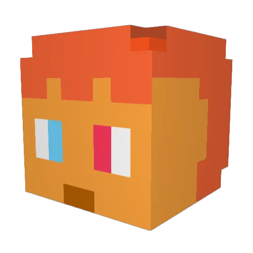 Lee_Ssamjang Minecraft avatar head, 3D render