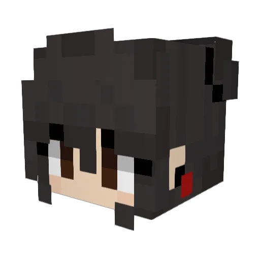 Leeai Minecraft avatar head, 3D render