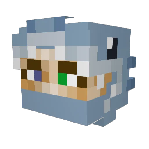 LeeascrackedTV Minecraft avatar head, 3D render