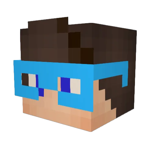 Leebo1022 Minecraft avatar head, 3D render
