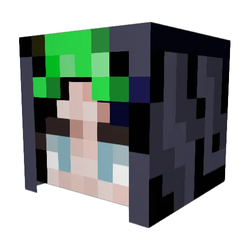 Leechikiru Minecraft avatar head, 3D render
