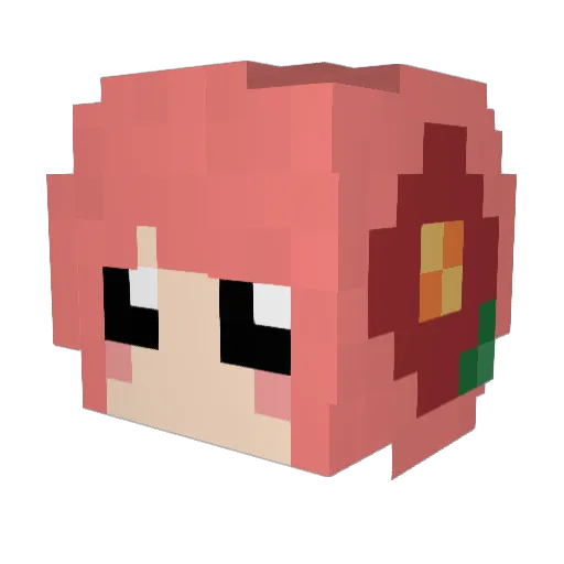 Leechunhyang_ Minecraft avatar head, 3D render