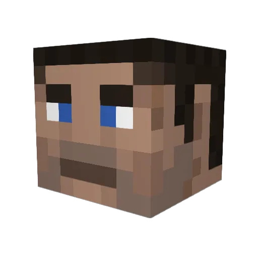 Leedrf Minecraft avatar head, 3D render