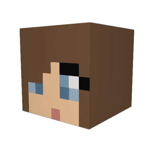 Leedur Minecraft avatar head, 3D render