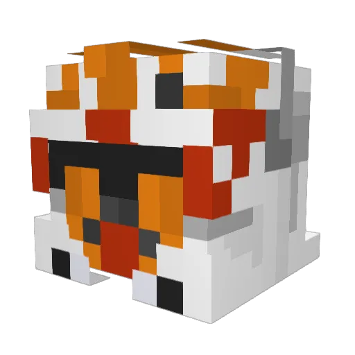 LeedusPeedus Minecraft avatar head, 3D render