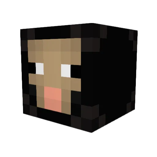 Leeeeachy Minecraft avatar head, 3D render