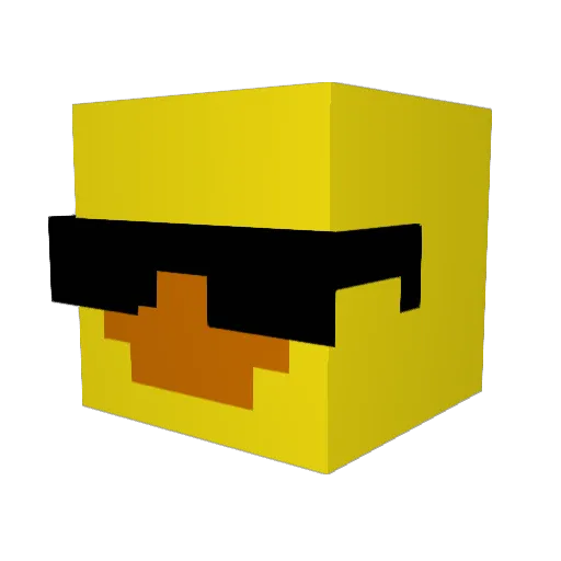 Leeeehsa Minecraft avatar head, 3D render