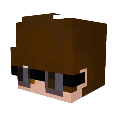LeefeVA Minecraft avatar head, 3D render