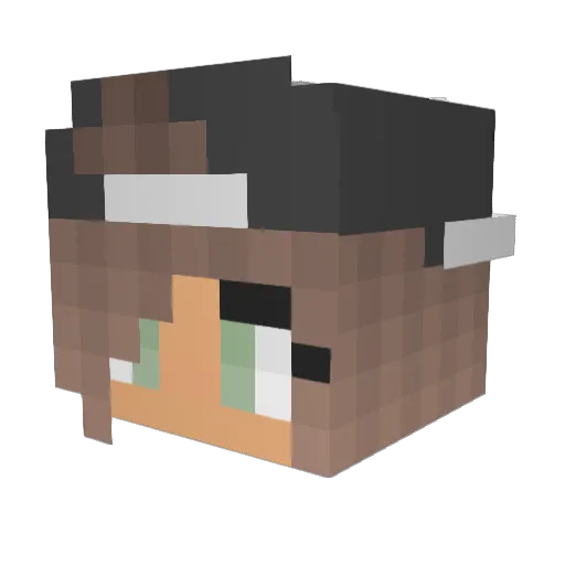 Leegitt Minecraft avatar head, 3D render