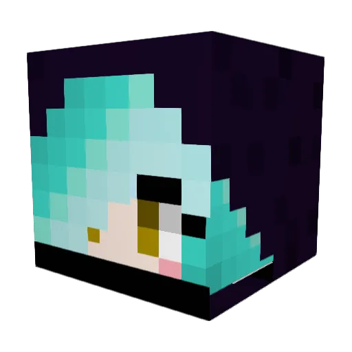 Leehiems Minecraft avatar head, 3D render