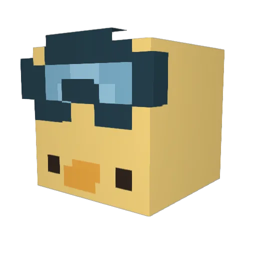 Leejisun Minecraft avatar head, 3D render
