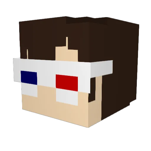 Leejooh Minecraft avatar head, 3D render