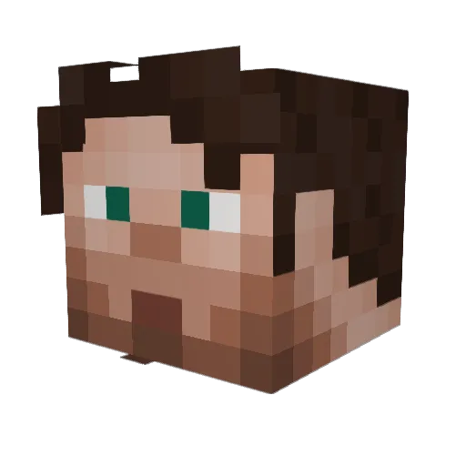 Leek_Q Minecraft avatar head, 3D render