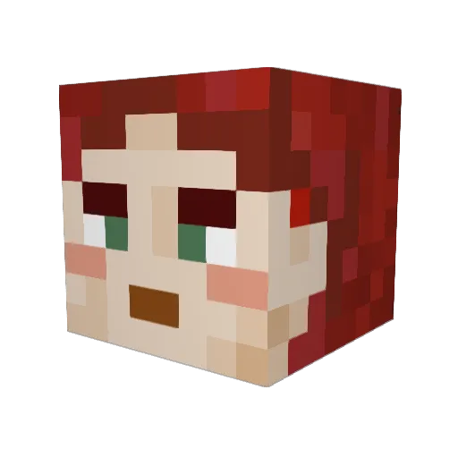 Leekatron Minecraft avatar head, 3D render