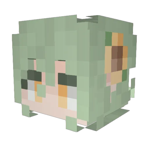 LeeliIgiby Minecraft avatar head, 3D render