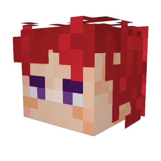 LeeloEG Minecraft avatar head, 3D render