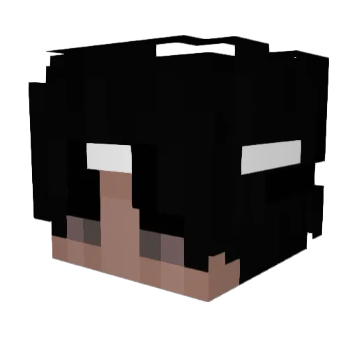 Leeloy Minecraft avatar head, 3D render