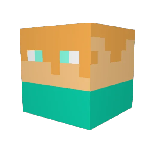 Leemario20kloon Minecraft avatar head, 3D render