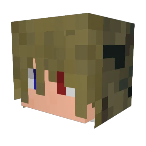 Leemer Minecraft avatar head, 3D render