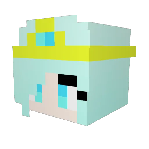 LeenaStar Minecraft avatar head, 3D render
