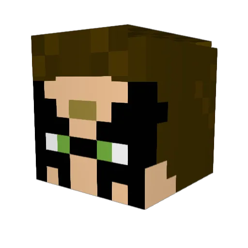 Leennah Minecraft avatar head, 3D render