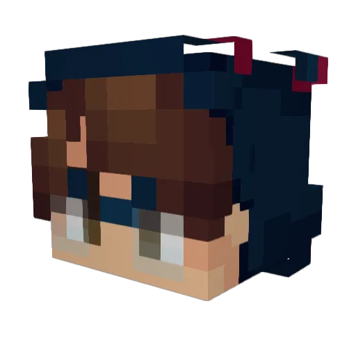 LeenyLove Minecraft avatar head, 3D render