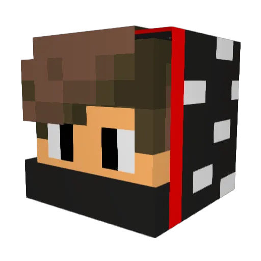 Leeotee Minecraft avatar head, 3D render