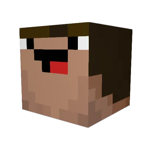 Leepson Minecraft avatar head, 3D render