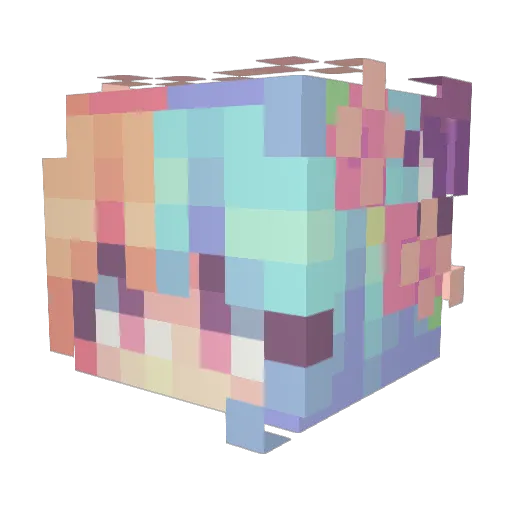 LeerLeer Minecraft avatar head, 3D render