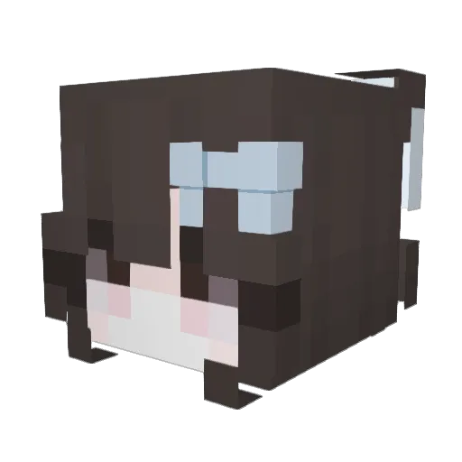 Leerah Minecraft avatar head, 3D render