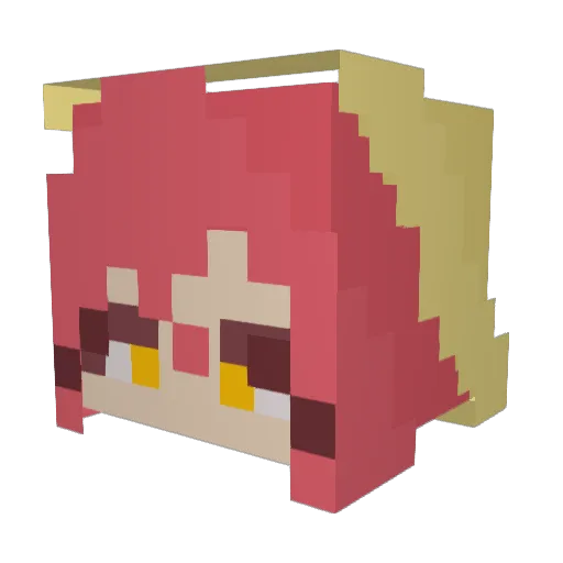 Leesiemay_ Minecraft avatar head, 3D render