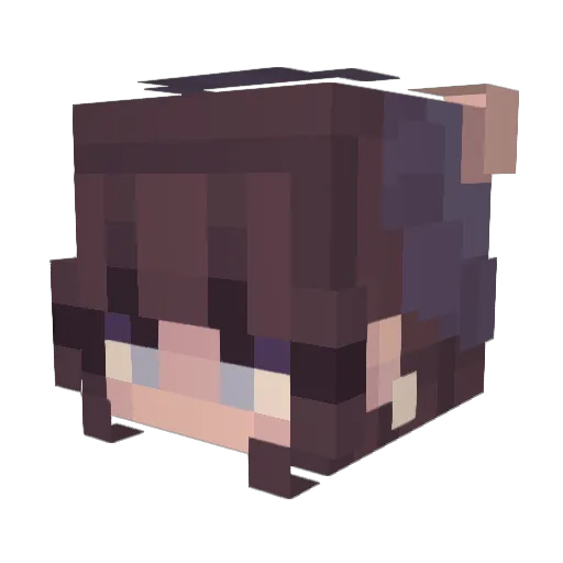 Leesiff Minecraft avatar head, 3D render