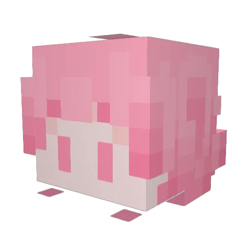 Leesoa Minecraft avatar head, 3D render