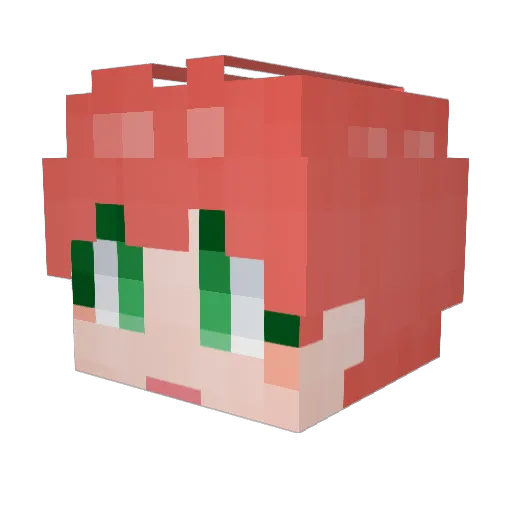 Leetery Minecraft avatar head, 3D render