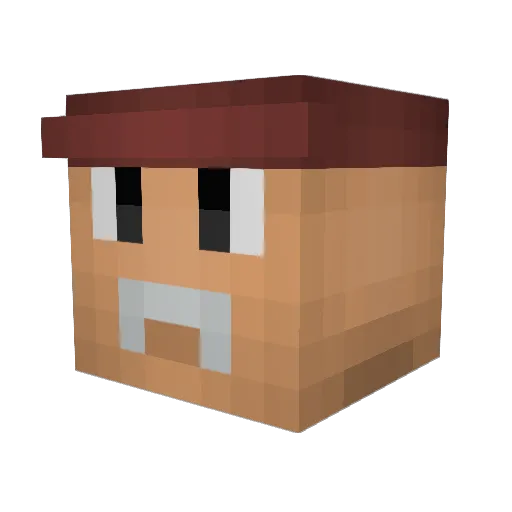 Leetphailure Minecraft avatar head, 3D render