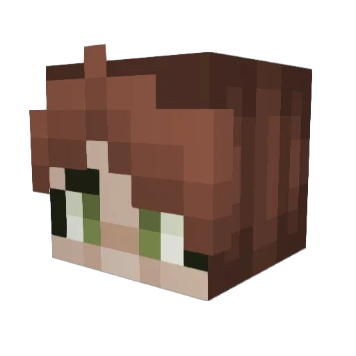 Leeyejin Minecraft avatar head, 3D render